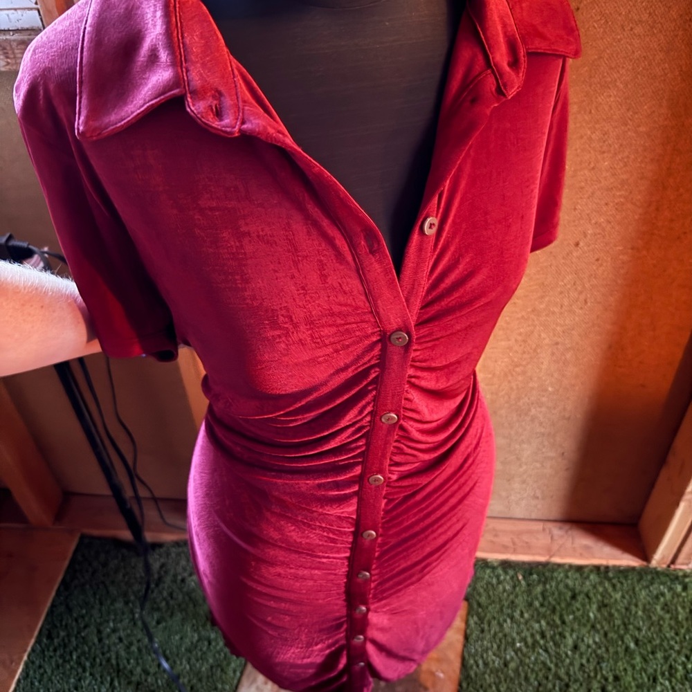 Wild Fable Burgundy Short Dress